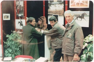 Fiera cavalli Verona il Presidente Moretti con Luigi Favaro in visita allo stand Pegus